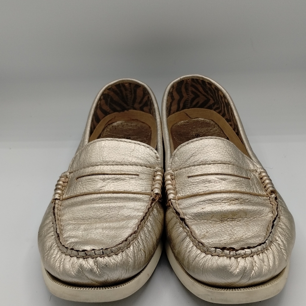 Sperry Top Sider platinum color penny loafers, size 10 M - Picture 3 of 9